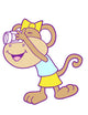 Snapping Photos Girly Monkey Wall Decal