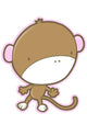Big Brained Baby Monkey Wall Decal