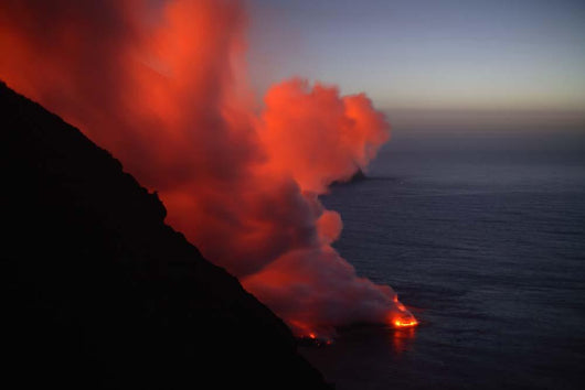 Stromboli Eruption Sea Entry Wall Decal