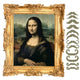 Pin Mustache Mona Lisa Wall Decal Sticker Set Wall Decal