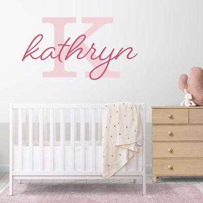 Custom Name Nursery Wall Decal — Personalized Peel and Stick Lettering