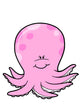 Cute Pink Little Octopus Wall Decal