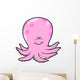 Cute Pink Little Octopus Wall Decal
