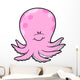 Cute Pink Little Octopus Wall Decal