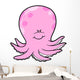 Cute Pink Little Octopus Wall Decal