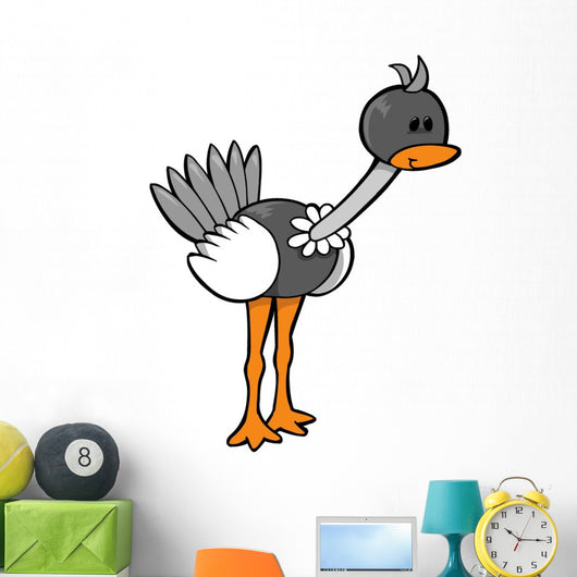 Cute Little Baby Ostrich Wall Decal
