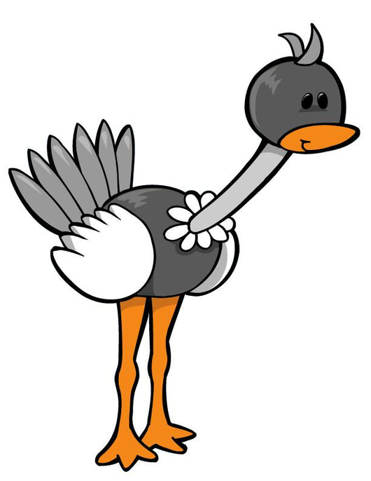 Cute Little Baby Ostrich Wall Decal