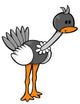 Cute Little Baby Ostrich Wall Decal