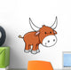 Cute Little Big Horned Ox Wall Decal