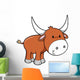 Cute Little Big Horned Ox Wall Decal
