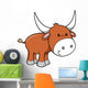 Cute Little Big Horned Ox Wall Decal