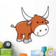 Cute Little Big Horned Ox Wall Decal