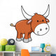 Cute Little Big Horned Ox Wall Decal