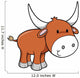 Cute Little Big Horned Ox Wall Decal