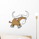 Cute Little Big Horned Ox Wall Decal