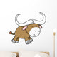 Cute Little Big Horned Ox Wall Decal