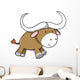 Cute Little Big Horned Ox Wall Decal