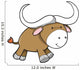 Cute Little Big Horned Ox Wall Decal