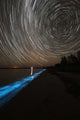 Star Trails over Bioluminescence Wall Decal
