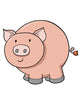 Cute Little Baby Piggy Wall Decal