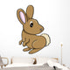 Cute Little Baby Rabbit Wall Decal