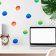 Rainbow Polka Dot Wallpaper Sticker Set