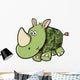 Camouflaged Baby Green Rhino Wall Decal