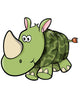 Camouflaged Baby Green Rhino Wall Decal