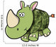 Camouflaged Baby Green Rhino Wall Decal