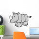Little Grey Baby Rhino Wall Decal