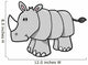 Little Grey Baby Rhino Wall Decal