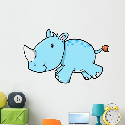 Running Blue Rhino Baby Wall Decal