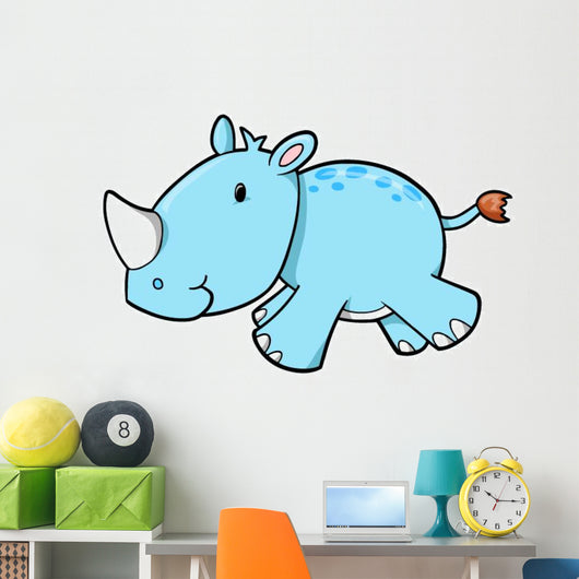 Running Blue Rhino Baby Wall Decal