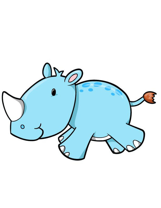 Running Blue Rhino Baby Wall Decal