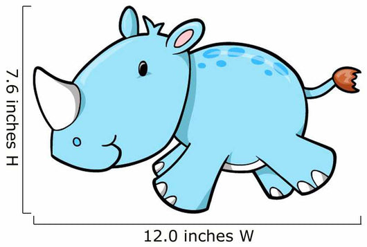 Running Blue Rhino Baby Wall Decal