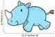 Running Blue Rhino Baby Wall Decal