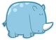 Cute Little Spotted Rhino Wall Decal