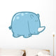 Cute Little Spotted Rhino Wall Decal