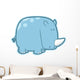 Cute Little Spotted Rhino Wall Decal