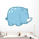 Cute Little Spotted Rhino Wall Decal