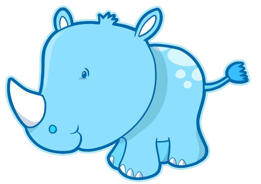 Cute Little Baby Blue Wall Decal