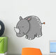 Little Gray Spotted Rhino Wall Decal