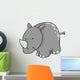Little Gray Spotted Rhino Wall Decal