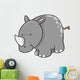 Little Gray Spotted Rhino Wall Decal