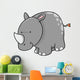 Little Gray Spotted Rhino Wall Decal