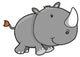 Cute Little Rhino Wall Decal