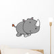 Cute Little Rhino Wall Decal