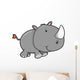 Cute Little Rhino Wall Decal