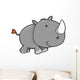 Cute Little Rhino Wall Decal