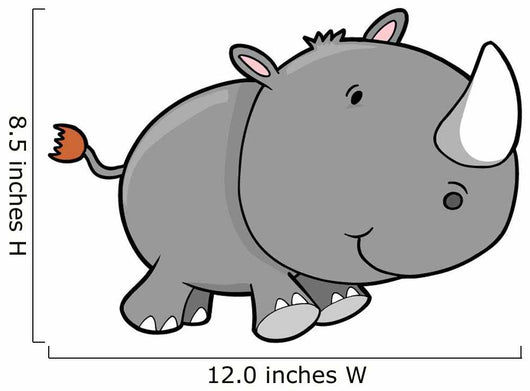 Cute Little Rhino Wall Decal